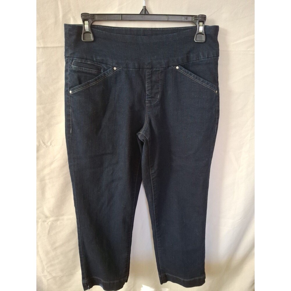 JAGUEANS Classic Fit High Rise Women's Elastic Waist Blue Jeans Size 6 (1526)